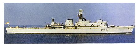 Picture of HMS Mermaid fitted with AWS-1 radar
