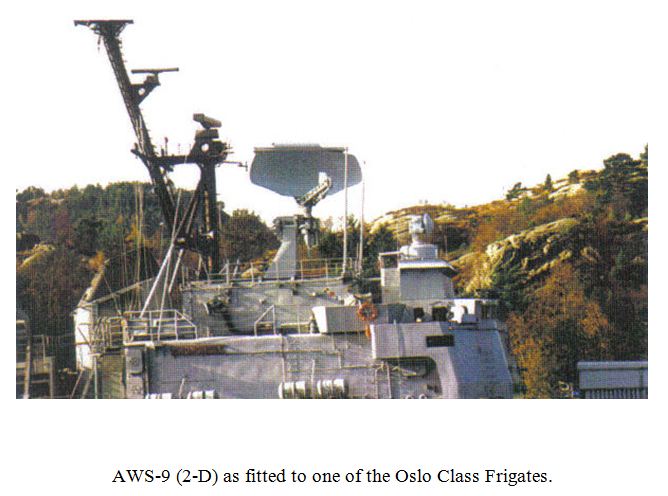 Picture of AWS-9 (2-D) as fitted to one of the Oslo Class Frigates.
