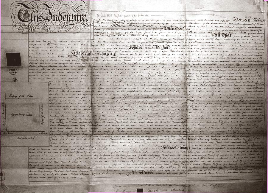 Picture of the lease of 1855
