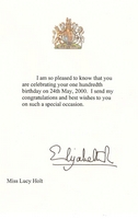 Picture of a Message from the Queen