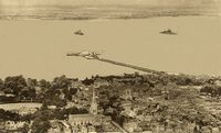 Ryde Pier and battleships