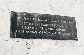 photograph of Maria Mitchell plaque
