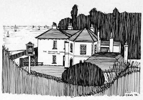 Drawing of the The Battery Hotel, Springvale