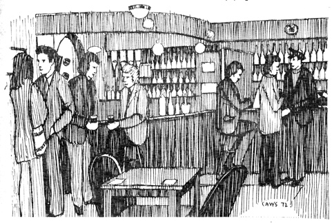 Drawing of the bar the Crab and Lobster, Bembridge
