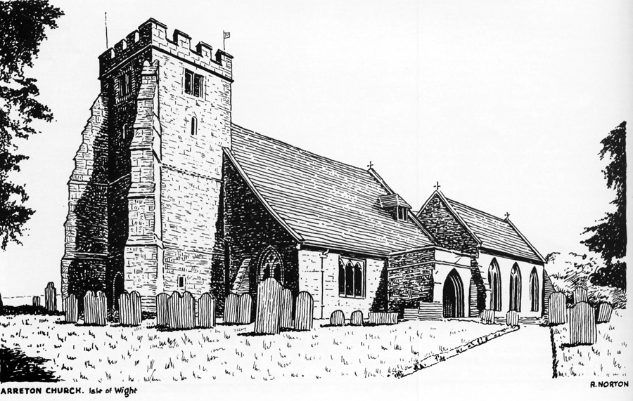 Drawing of Arreton Church