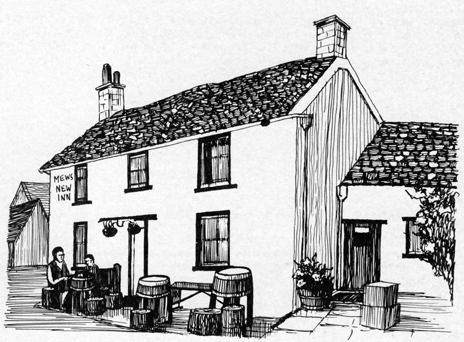 Drawing of the New Inn, Shalfleet