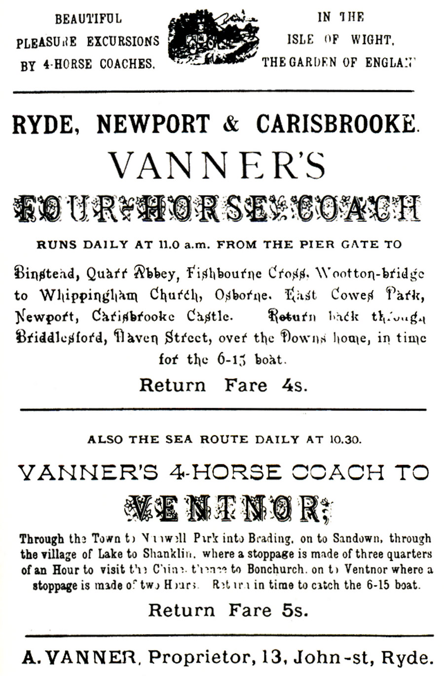 Picture of the stage coach advertisement