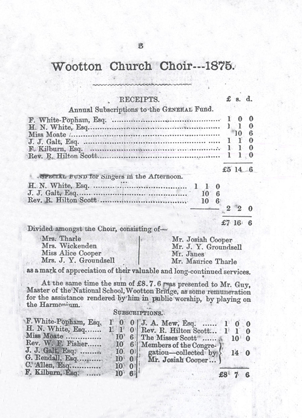 Picture of Wootton Church Choir 1875