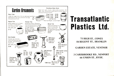 Transatlantic Plastics - Ventnor - 1972
