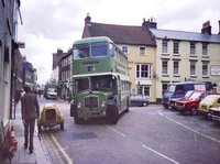 No.1A bus (Ryde-Cowes). Entering Pyle St. from St. Thomas Sq. circa 1981