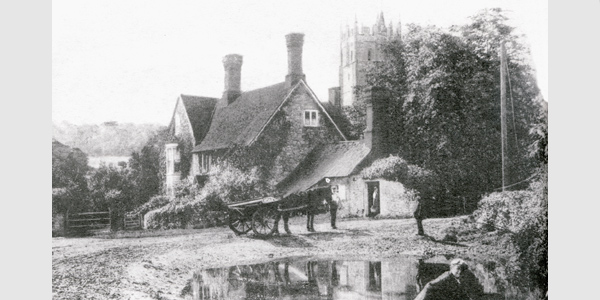 Priory Pond with Priory Farmhouse in the background, 1907