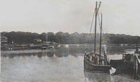 Barge Silent at anchor in the creek circa 1900