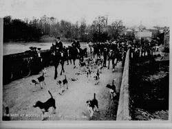 Village Hunt on the bridge circa 1906